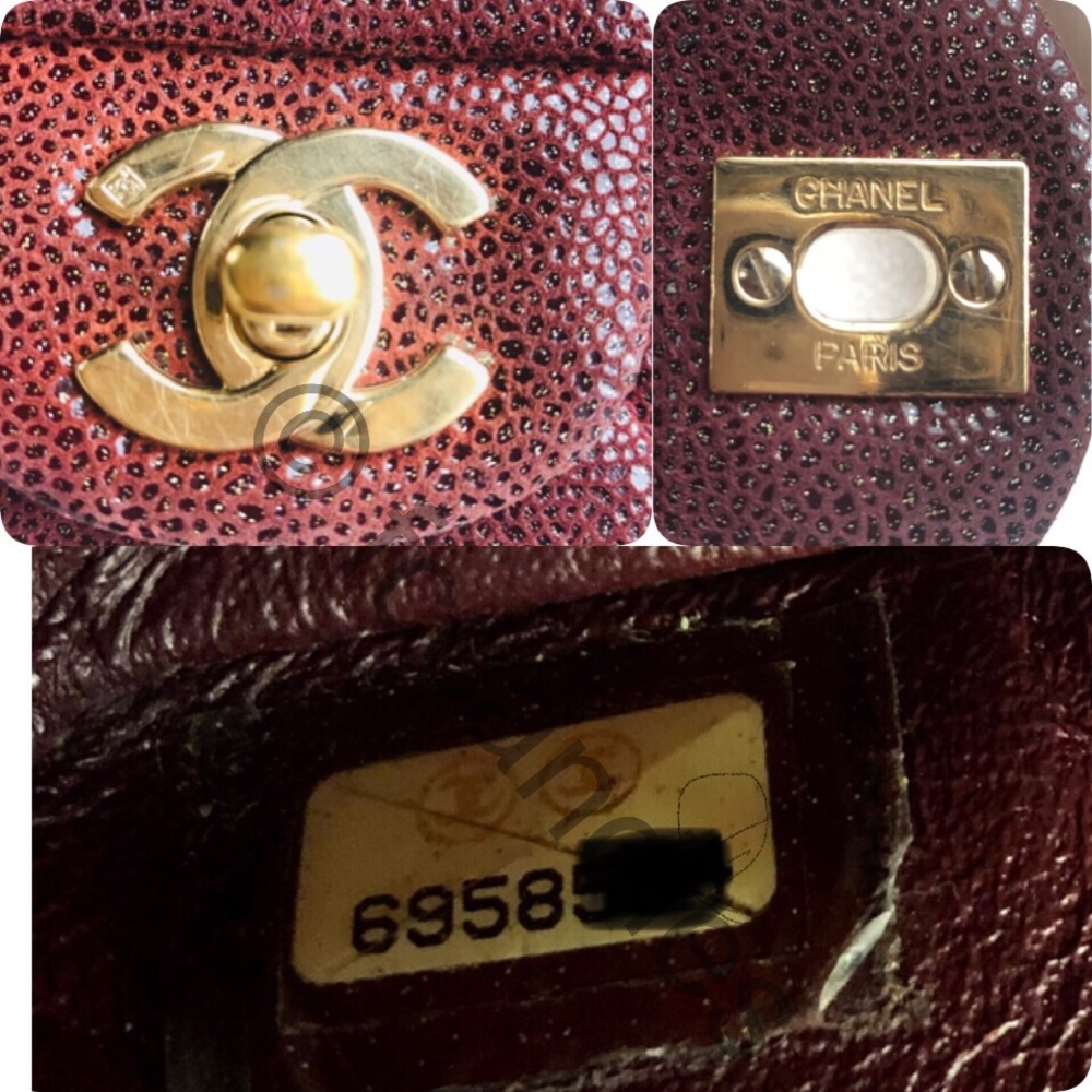 Auth CHANEL goatskin double flap - Picture 12 of 16